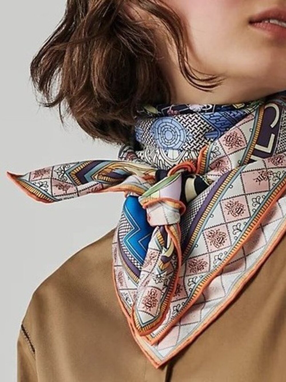 Luxury Designer Inspired Equestrian 100% Silk Scarf Aesthetic curiosite